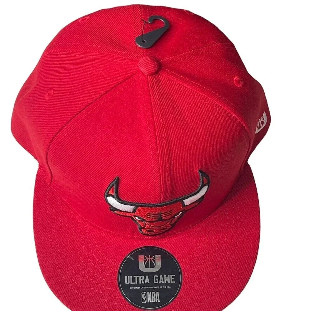 Chicago Bulls Ultra Game NBA Red Snapback Hat Cap Adult‎ OSFM